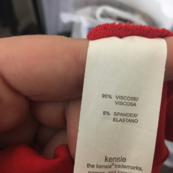 Kensie Red Black Polka Dot Soft Dress Medium - Picture 5 of 5